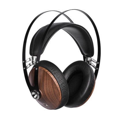 Meze 99 Classics Walnut Silver | Wired Over-Ear Headphones with Mic and Self Adjustable Headband | Classic Wooden Closed-Back Headset for Audiophiles