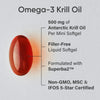 Sports Research Antarctic Krill Oil Omega 3 Mini-Softgels 500mg with Phospholipids, Choline & Astaxanthin - Sustainably Sourced, Non-GMO Verified & Gluten Free - 120 Softgel Capsules