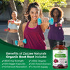 Zazzee USDA Organic Beet Root 8000 mg Strength 20:1 Extract, 120 Vegan Quick Release Capsules, Black Pepper Extract for Enhanced Absorption, Supports Nitric Oxide Production, Non-GMO, Made in The USA