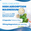 Doctor's Best High Absorption Magnesium Lysinate Glycinate Capsule, Easy to Swallow, 120 Ct