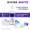 Divine White Dual-Action Stain Removal Aligner/retainer Cleaner and Teeth Whitening Foam- Hydrogen Peroxide-Good for Invisalign, ClearCorrect, SmileDirectClub, Byte -Oral Care-Foam Toothpaste, 2-Pack