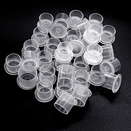 Tattoo Ink Cups 200PCS 17mm Big Tattoo Pigment Cups With Base Disposable Plastic Tattoo Ink Caps Cups for Tattoo Ink Tattoo Kits Supplies