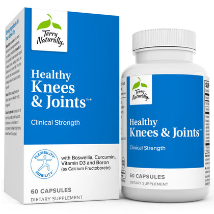 Terry Naturally Healthy Knees & Joints - 1,560 mg Curcumin & Boswellia Complex, 60 Capsules - Promotes Flexibility, Mobility, Strength & Comfort - Gluten-Free - 20 Servings