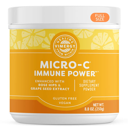 Vimergy Micro-C Immune Power TM *- 250g- 139 Servings - 1000mg/serving - Gentle Form - Antioxidant Phytonutrients - Immune & Nerve Support - Benefits Bone & Cartilage - Gluten-Free - Kosher - Vegan