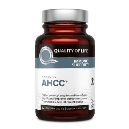 Premium AHCC Immune Support Supplement - Most Bioavaliable AHCC - Natural Mushroom Extract - Quality of Life AHCC Kinoko Rx