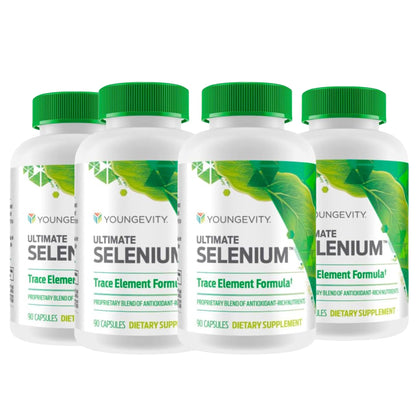 Youngevity Ultimate Selenium + Cofactors - Essential Mineral Supplement for Immune Support, Antioxidant Defense, Thyroid Function, and Cellular Health (I-selenomethionine) - (90 Capsules)