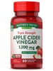 Nature's Truth Apple Cider Vinegar Vegan Capsules | 1200mg | 60 Veggie Pills | Extra Strength | Vegan, Non-GMO and Gluten Free Supplement