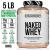 Strawberry Whey Protein - All Natural Grass Fed Whey Protein Powder + Dried Strawberries + Coconut Sugar- 5lb Bulk, GMO-Free, Soy Free, Gluten Free. Aid Muscle Growth & Recovery - 61 Servings