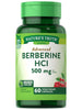 Nature's Truth Berberine 500mg | 60 Capsules | Vegetarian, Non-GMO, and Gluten Free Supplement