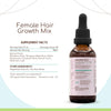 Female Hair Growth Mix B60 Alcohol-FREE Extract Tincture, Concentrated Liquid Drops Rosemary Leaf, Eleuthero Root, Stinging Nettle Root, Horsetail Herb, Reishi Mushroom, Brahmi Herb. 2 Fl Oz