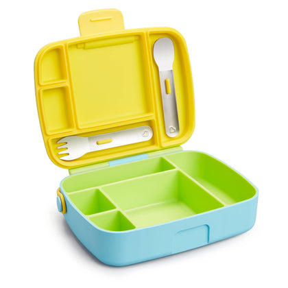 Munchkin® Lunch Bento Box for Kids, Includes Utensils, Green