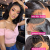 Bob Wig Human Hair Body Wave Lace front Wigs For Black Women Human Hair 4x4 Lace Closure Loose Wave Brazilian Virgin Remy Hair Pre Plucked With Baby Hair 12Inch