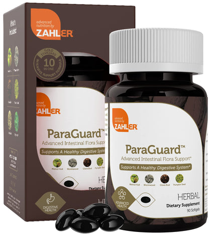 Zahler - ParaGuard Cleanse Softgel Capsules - Gut Health Detox Supplement - Formula has Wormwood, Garlic Bulb, Pumpkin Seed, Clove & More - Natural Cleanse Detox for Humans - Certified Kosher (90)