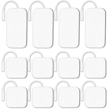 Durable Compatible with AUVON TENS 7000 TENS Unit Replacement Pads,Rectangular Replacement Electrode Pads,12 pcs Multiple Sizes 2