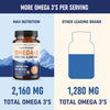 Triple Strength Omega 3 Fish Oil | 3600 mg EPA & DHA | Over 2100mg of Omega 3 Fatty Acids | 1300mg EPA + 860mg DHA | Best Essential Fatty Acids | Premium Burpless Softgel Supplements (120 Ct)