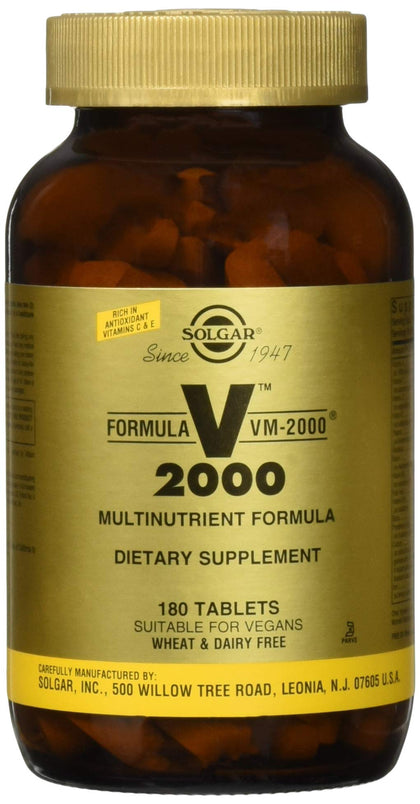 Solgar, Formula Vm 2000 Multinutrient System, 180 Count