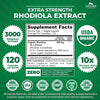 Zazzee USDA Organic Rhodiola 10:1 Exract, 3000 mg Strength, 120 Capsules, 4 Month Supply, Standardized and Concentrated 10X Extract, 100% Vegetarian, Extra Strength, All-Natural and Non-GMO