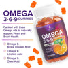 Omega 3 6 9 Vegan Gummies - Triple Strength Omega 3 Supplement Essential Oil Gummy - Omega 369 Heart Support and Brain Support for Women, Men & Pregnant Women, Non-GMO, Orange Flavor - 120 Gummies