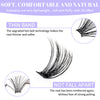 Individual Lashes Lash Clusters D Curl DIY Lash Extension Wide Stem Length Thin Band Cluster Lashes Reusable Eyelash Extension Soft Wispy Lash Extension Clusters?Hybrid/Volume-0.07D 12-16mm Mixed)