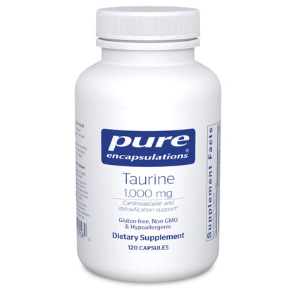 Pure Encapsulations Taurine 1,000 mg - Supports Heart Health & Detox - Essential Amino Acid - Liver & Gallbladder Health* - Vegan & Gluten Free - 120 Capsules