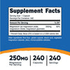 Nutricost Magnesium Complex 250mg, 240 Capsules - Magnesium Oxide, Citrate, and Glycinate - Gluten Free and Non-GMO