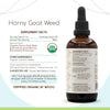 Horny Goat Weed B120 USDA Organic Tincture | Alcohol-Free Extract, High-Potency Herbal Drops | Certified Organic Horny Goat Weed (Epimedium grandiflorum, Barrenwort) Dried Leaf (4 oz)