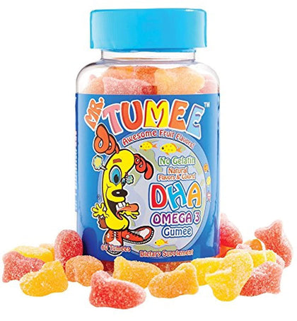 Mr. Tumee DHA Omega-3 Gumee, Lemon/Orange/Strawberry, 60 Count