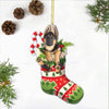 German Shepherd Christmas Tree Ornament - German Shepherd Dog Lovers Xmas Tree Topper Decoration - German Shepherd Dog Lovers Gifts