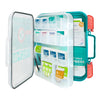 Be Smart Get Prepared First Aid Kit, Teal, 326 Piece, Exceeds OSHA and ANSI Guidelines 100 People - Office, Home, Car, School, Emergency, Survival, Camping, Hunting and Sports