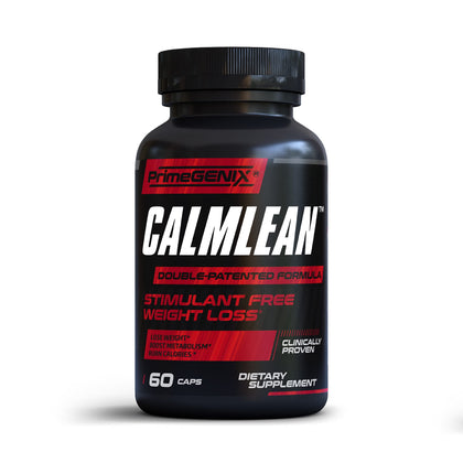 PrimeGENIX CalmLean Stimulant-Free Fat Burner | Weight Loss Supplement for Men | Appetite Suppressant, Metabolism Booster | Thermogenic Nutrients | Non-Stimulant Fat Loss Formula