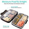 Travel Pill Organizer Large Portable Medication Fullicon Oversize 8 Compartment Pill Box, Vitamin Travel Case Pill Holder - Airtight & Moistureproof (Black)