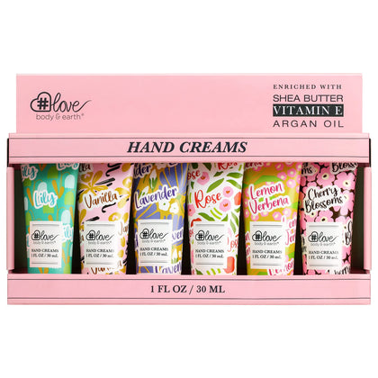 Hand Cream Gift Set - for Dry Crack Hands, Travel Moisturizing Hand Lotion with Vitamin E, for Women Christmas Birthday Valentine. Pack of 6,1.0 oz Tube