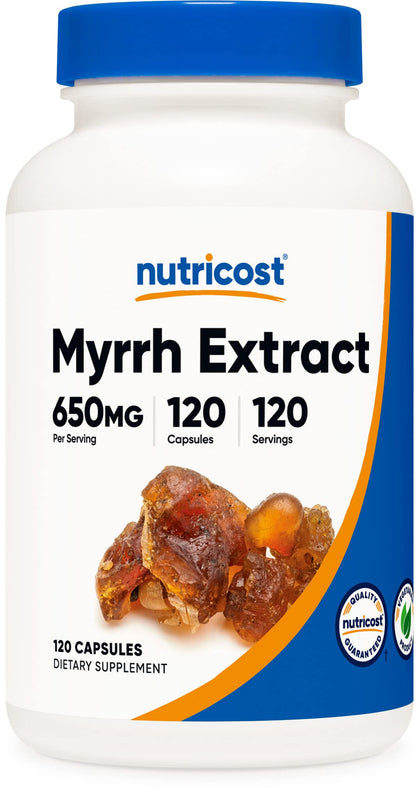 Nutricost Myrrh Extract Capsules 650 MG, 120 Capsules - Gluten Free, Vegetarian, Non-GMO