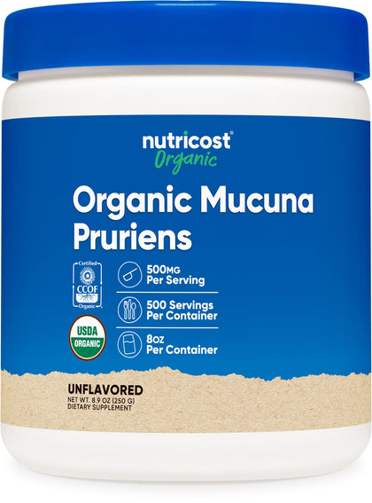 Nutricost Organic Mucuna Pruriens Powder (250 Grams) - Gluten Free, Non-GMO & Vegetarian Friendly