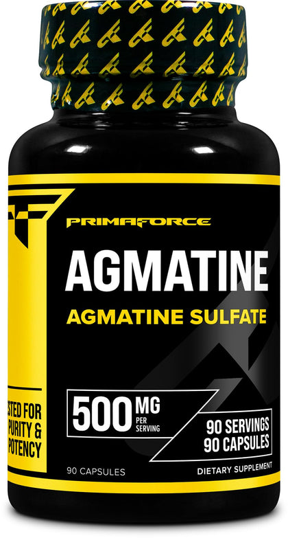 Primaforce Agmatine Sulfate 500mg, 90 Capsules - Non-GMO, Gluten Free Supplement