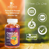 Omega 3 6 9 Vegan Gummies - Triple Strength Omega 3 Supplement Essential Oil Gummy - Omega 369 Heart Support and Brain Support for Women, Men & Pregnant Women, Non-GMO, Orange Flavor - 120 Gummies