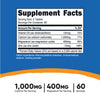 Nutricost Calcium, Magnesium & Zinc Tablets 1,415 mg, 180 Tablets - Vitamin/Mineral Blend Supplement, 60 Servings - Gluten Free, Non-GMO