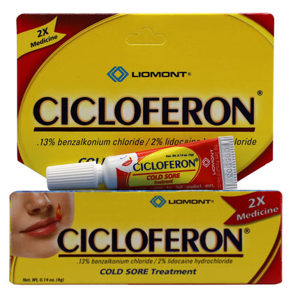 Cicloferon Cold Sore Treatment Gel, Clear, 1 Tube of 0.14 Oz (Pack of 1)