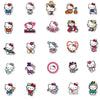 50pcs Cute Cartoon Hello Kitty Stickers for Kids Teens, White Kitty Stickers Vinyl Waterproof Stickers for Skateboard Laptop Luggage Fridge DIY Decal (Hello Kitty)