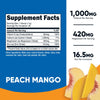 Nutricost Calcium Magnesium Zinc Citrates with Vitamin D3 Powder, 30 Servings (Peach Mango Flavor)