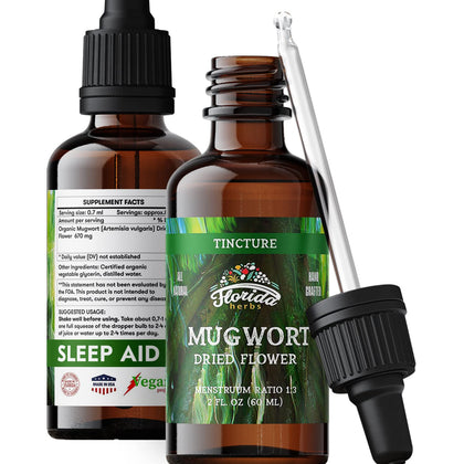 Mugwort Extract Liquid Drops - Organic Relaxation, Sleep Support Drops - Natural Mugwort Tincture - Made in USA - 2 Fl Oz