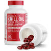 Bronson Antarctic Krill Oil 1000 mg with Omega-3s EPA, DHA, Astaxanthin and Phospholipids 120 Softgels