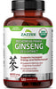 Zazzee USDA Organic Red Korean Panax Ginseng 20:1 Extract, 8000 mg Strength, 5% Ginsenosides, 120 Vegan Capsules, Standardized and Concentrated 20X Root Extract, 100% Vegetarian, All-Natural, Non-GMO