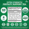 Zazzee USDA Organic Fertility Support Tea, 60 Servings, Pleasant Mint Taste, Balanced Blend of 8 Potent Herbs, 3 Ounces, All-Natural Fertility Support for Women, Non-GMO