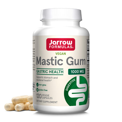 Jarrow Formulas Mastic Gum 1000 mg, Dietary Supplement for Gastrointestinal Health Support, 120 Veggie Capsules, 60 Day Supply