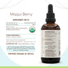 Maqui Berry B120 USDA Organic Tincture | Alcohol-Free Extract, High-Potency Herbal Drops, Liquid Supplement| Certified Organic Maqui Berry (Aristotelia chilensis) Dried Berry (4 oz)