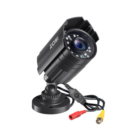 ZOSI 2.0MP 1080P HD 1920TVL Security Camera Hybrid 4-in-1 TVI/CVI/AHD/960H CVBS CCTV Camera Outdoor Indoor,80ft IR Night Vision,Weatherproof Bullet Camera For analog Surveillance DVR(Black)