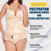 ChongErfei 3 in 1 Postpartum Support Recovery Belly Wrap Waist/Pelvis Belt Body Shaper Postnatal Shapewear,XL/Plus Size Beige