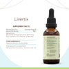 Livertix B60 Alcohol-Free Extract Tincture, Concentrated Liquid Drops Natural: Milk Thistle Seed, Turmeric Root, Yellow Dock Root, Dandelion Root, Beetroot, Ginger Root. Liver Support 2 Fl Oz