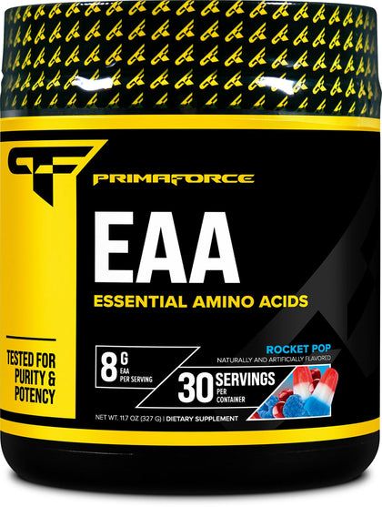 Primaforce EAA Powder (30 Servings, Rocket Pop Flavor) - Essential Amino Acids for Pre/Intra Workout and Recovery - Non-GMO and Gluten Free